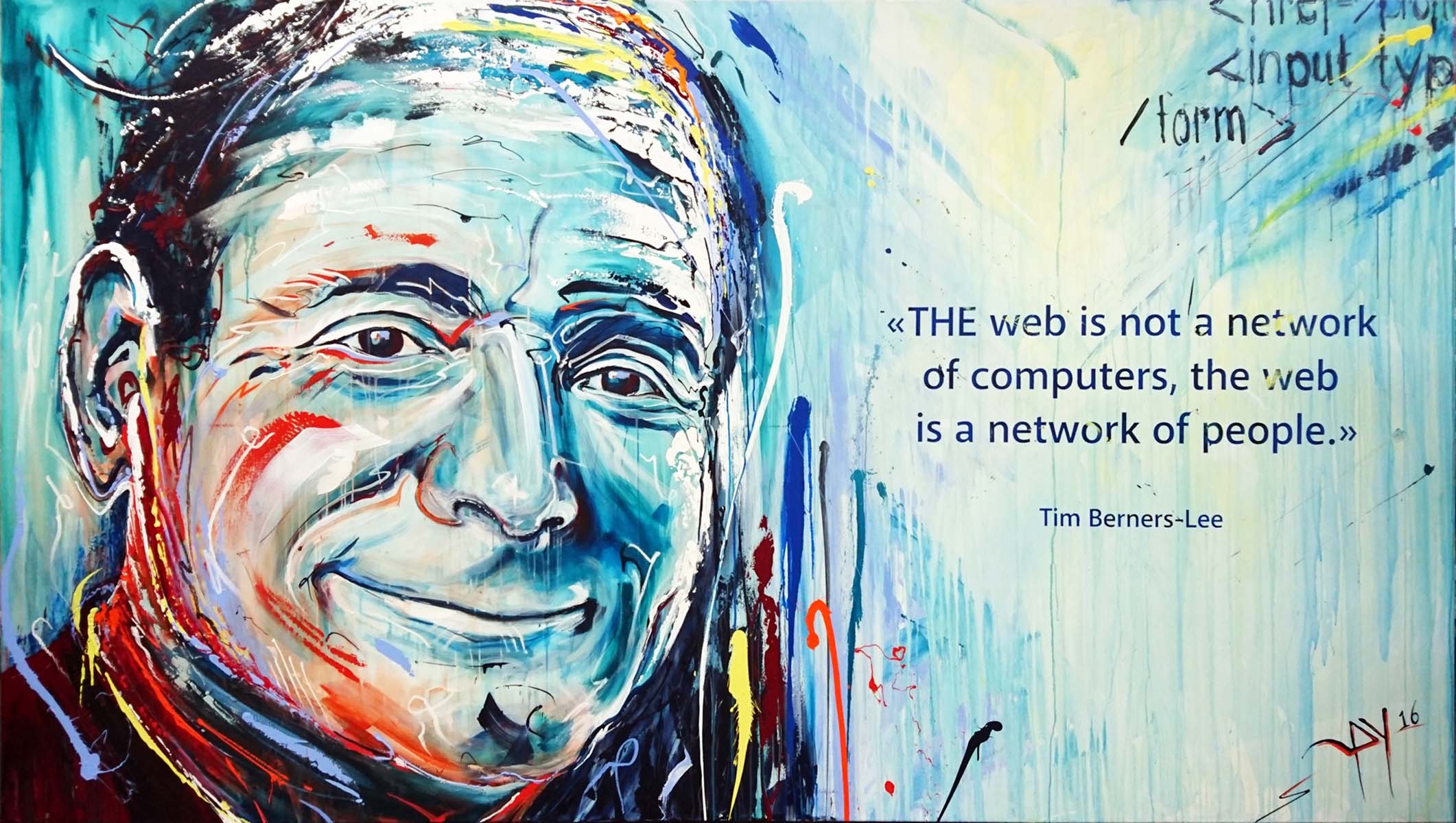 Kundenauftrag für IT Firma "Tim Berners" (Erfinder Internet) 300 x 170 cm